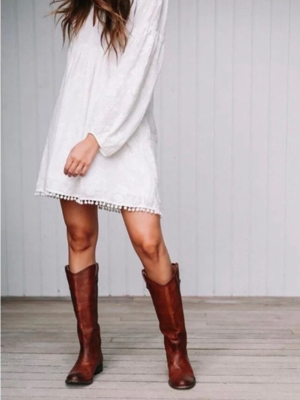 Frye “Melissa” Brown Leather Knee-High Riding Boots - Women